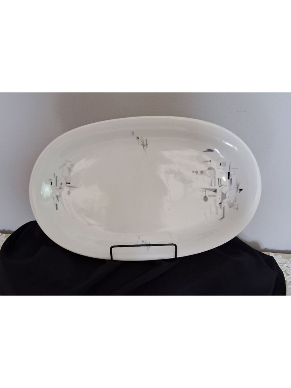 VTG MCM Winterling Bavaria Germany WIG27 Oval Platter Abstract Porcelain Retro